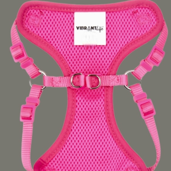NWT Vibrant Life Harness Pink Polka dot with pearls and a heart. Size Medium - Picture 2 of 9